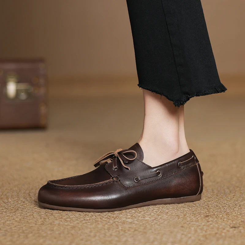 Women's Vintage Suede Leather Loafers