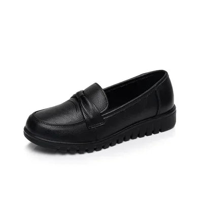 Women's Black Soft Sole Comfort Loafers