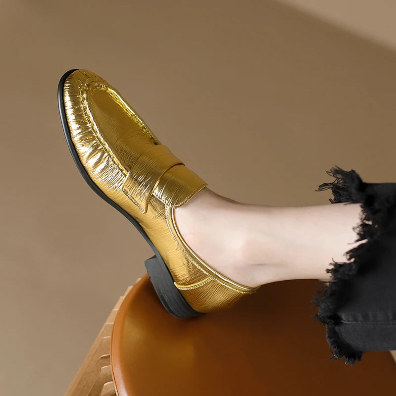Women's Leather Slingback Loafer Flats