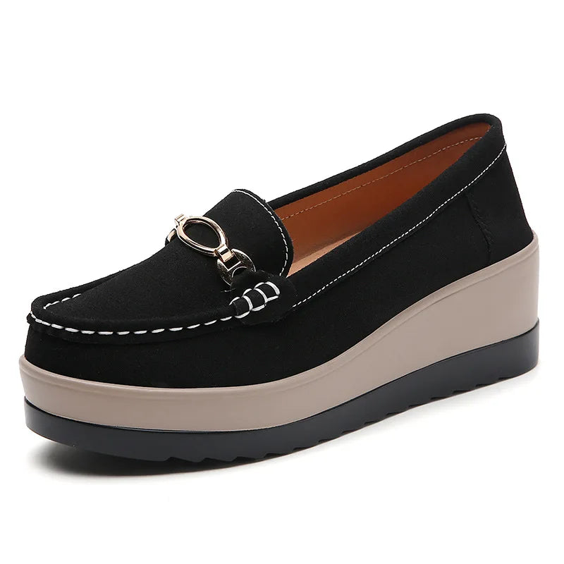 Women's Plus Size Wedge Loafers