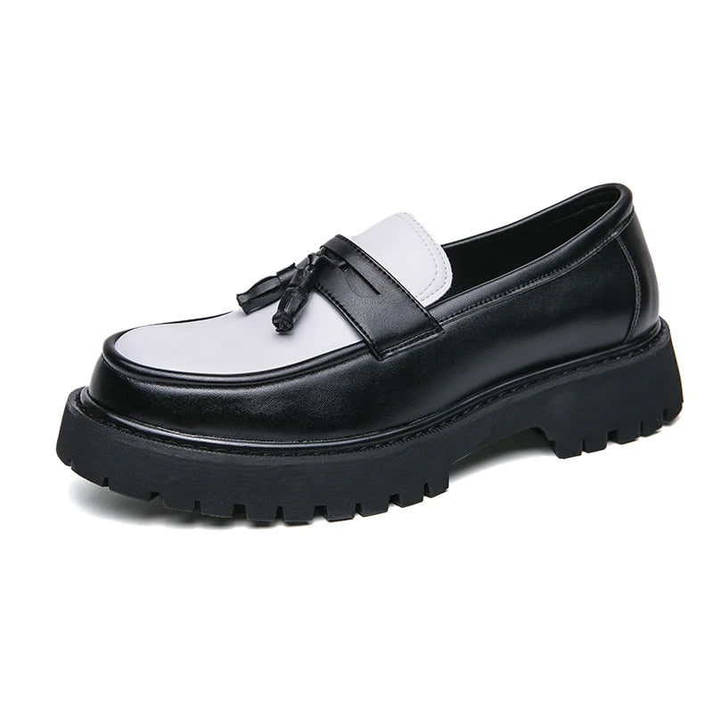 Women's Black Platform Wedding Loafers