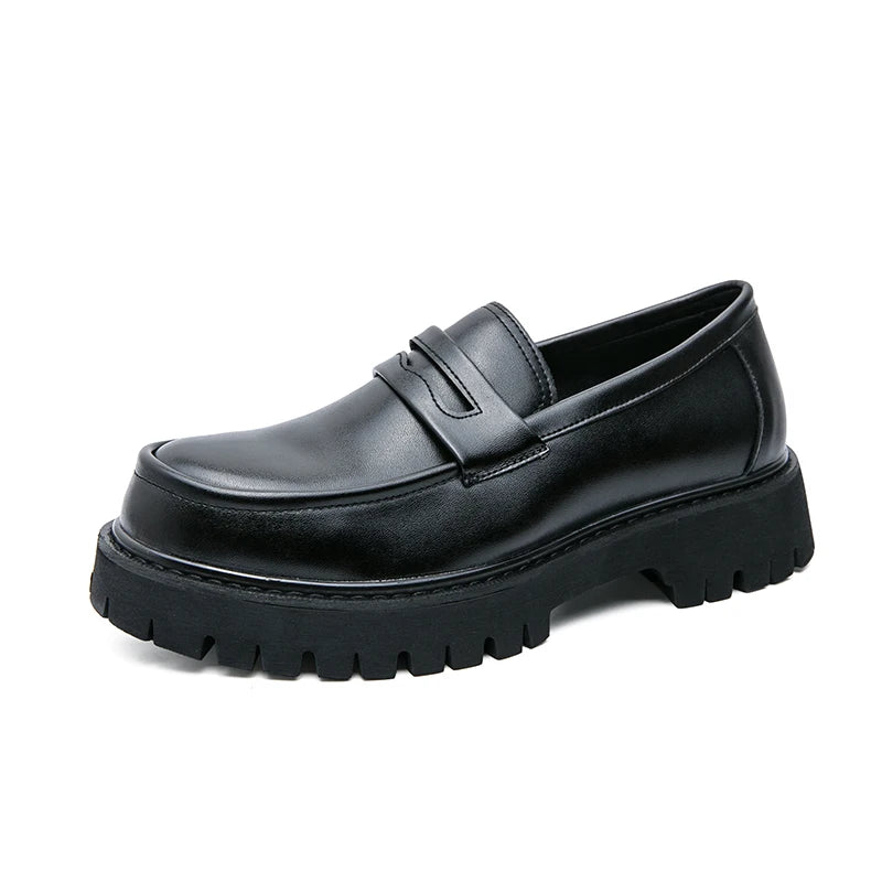 Women's Black Platform Wedding Loafers