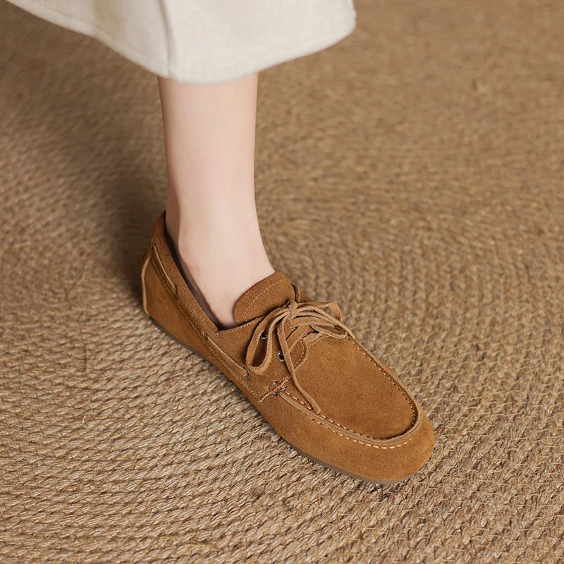 Women's Vintage Suede Leather Loafers