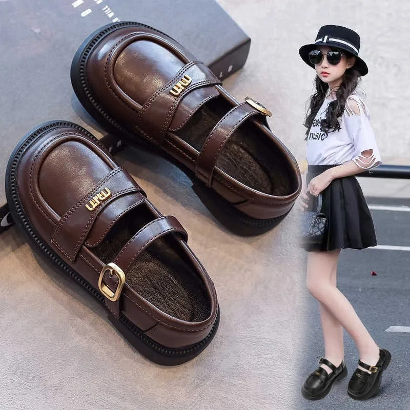 Girls' PU Leather School Loafers