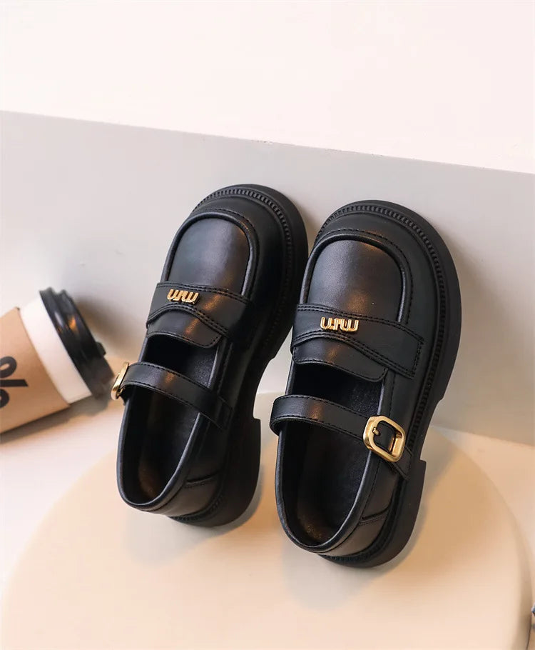 Girls' PU Leather School Loafers