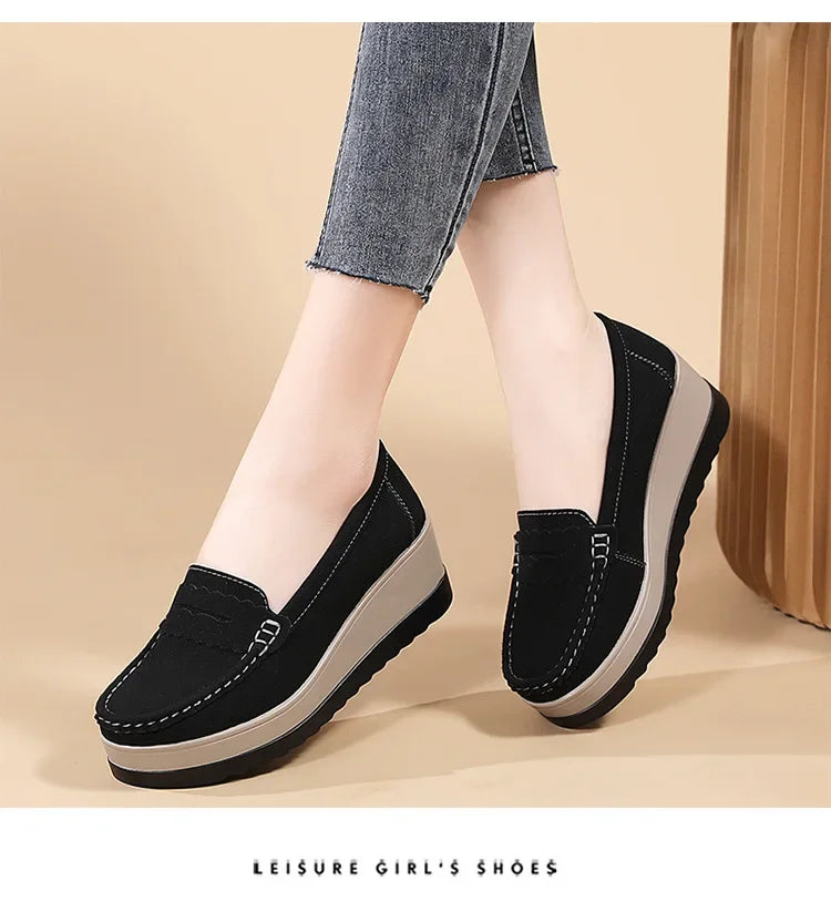 Women's Plus Size Wedge Loafers