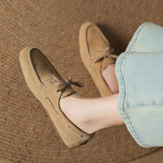 Women's Vintage Suede Leather Loafers