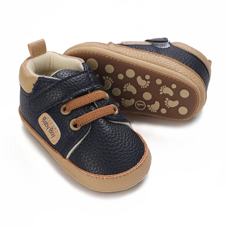 Baby Retro PU Leather First Walkers