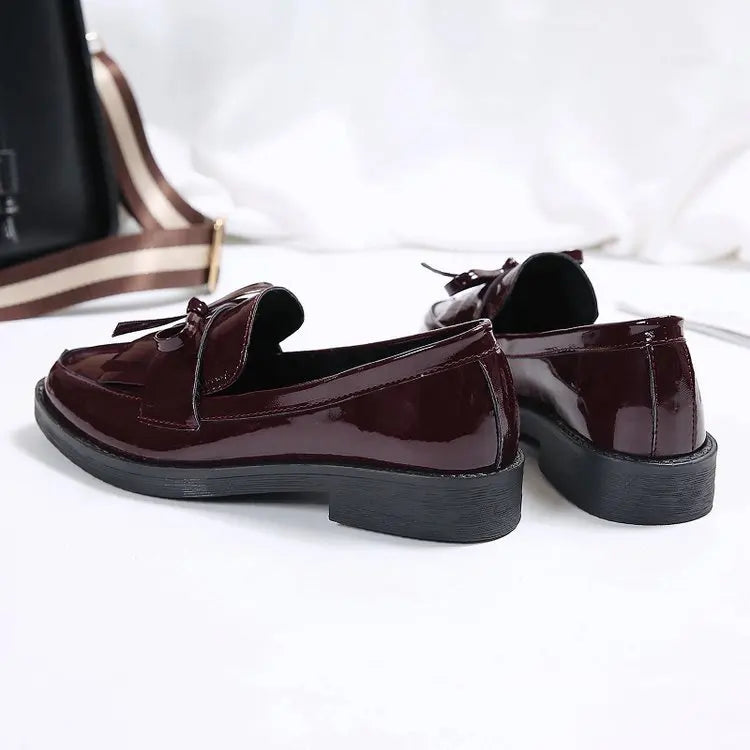 Women's Butterfly Knot Tassel Loafers