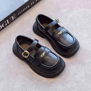Girls' PU Leather School Loafers