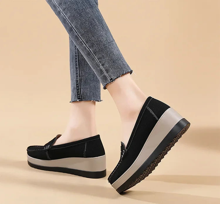 Women's Plus Size Wedge Loafers
