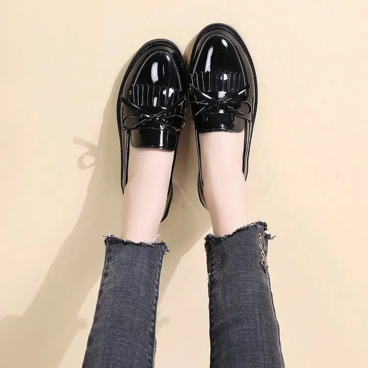 Women's Butterfly Knot Tassel Loafers