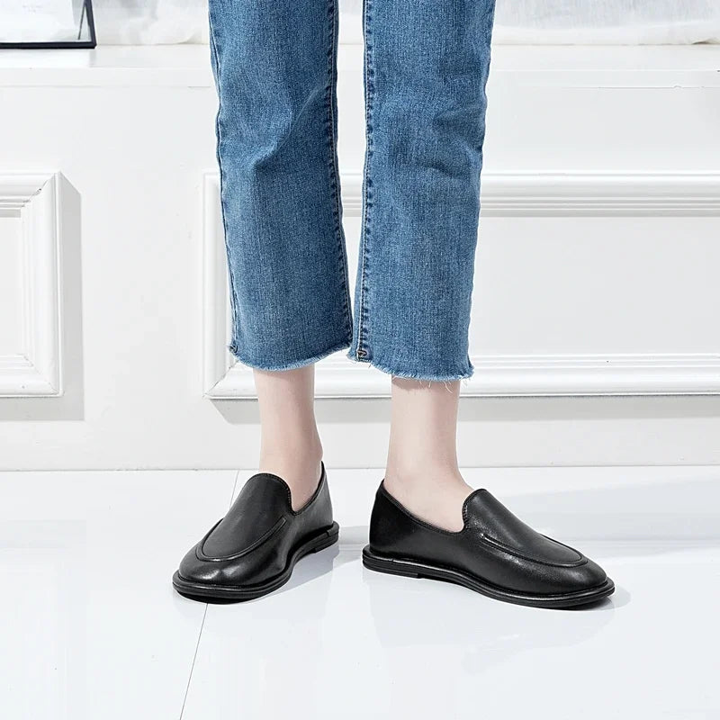Women's Leather Mary Jane Loafers
