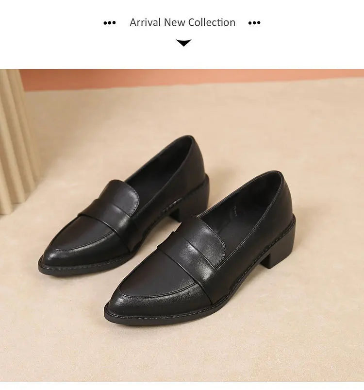 Women's Black Patent Leather Work Loafers