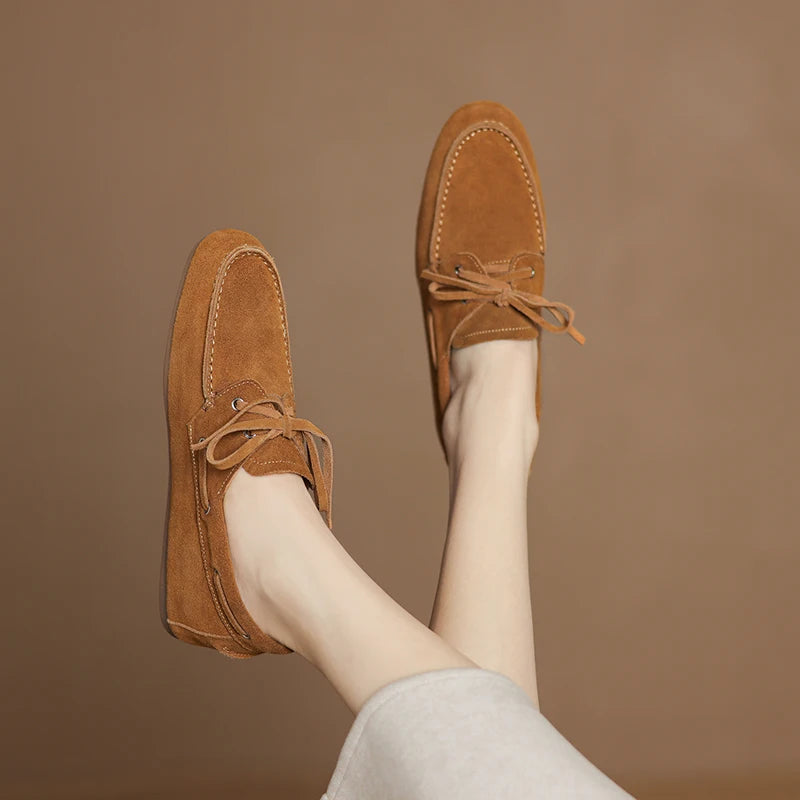 Women's Vintage Suede Leather Loafers