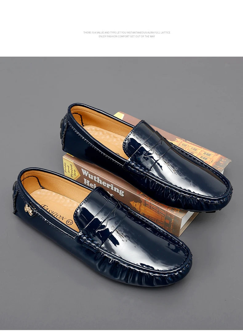 Women's Patent Leather Slip-On Loafers