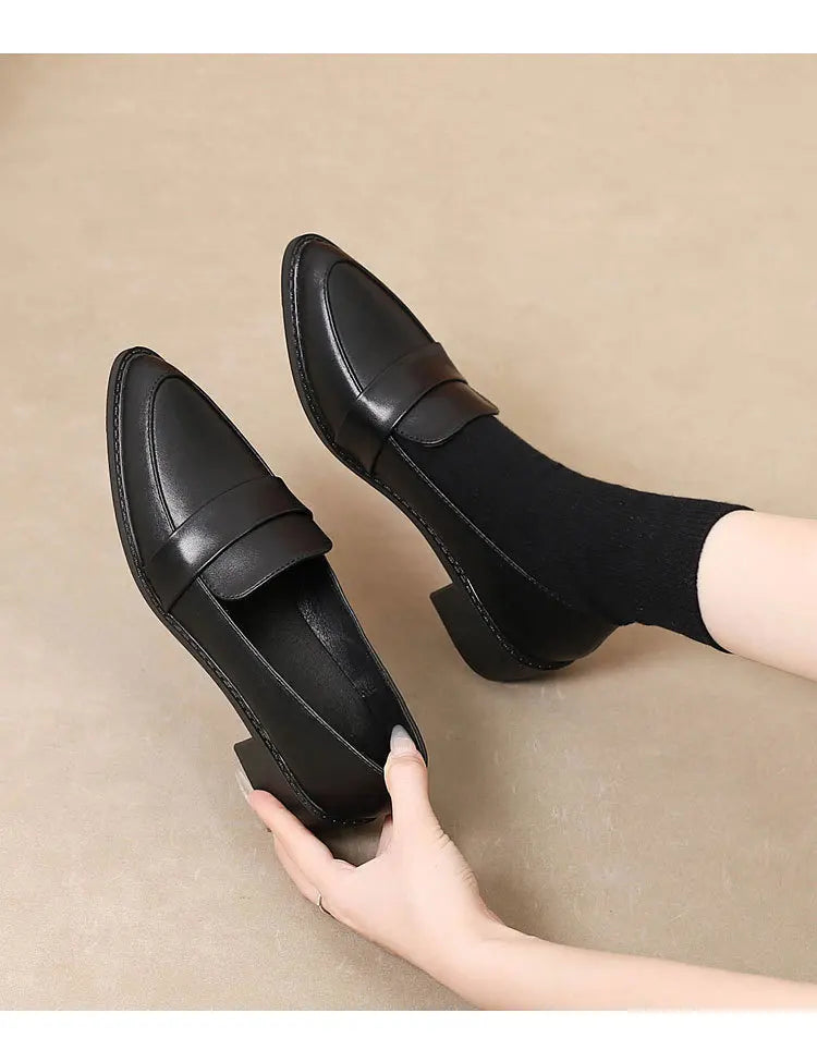 Women's Black Patent Leather Work Loafers