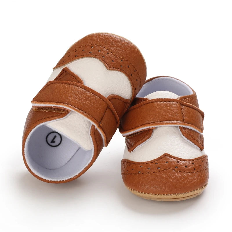 Baby Retro PU Leather First Walkers