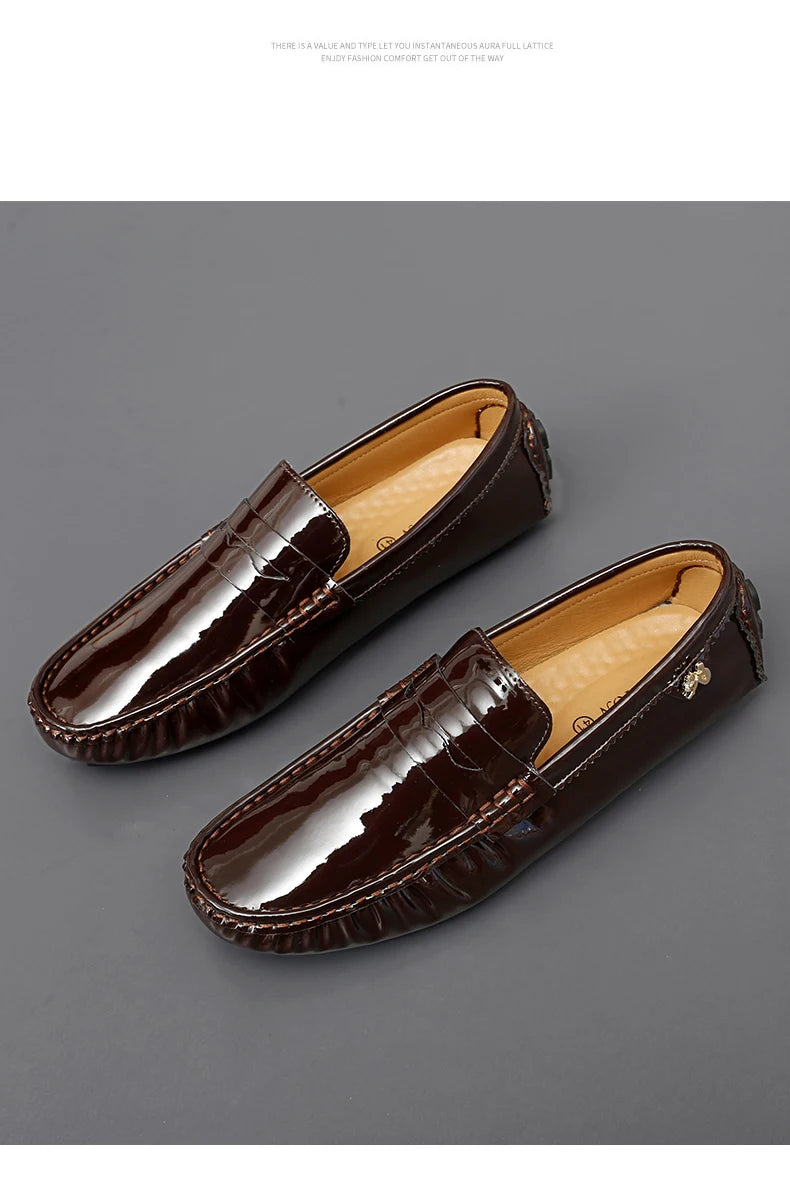 Women's Patent Leather Slip-On Loafers