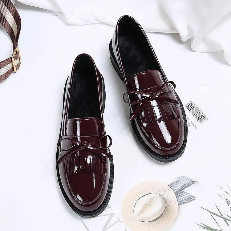 Women's Butterfly Knot Tassel Loafers