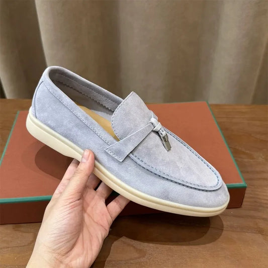 Women's Leather Tassel Slip-On Loafers