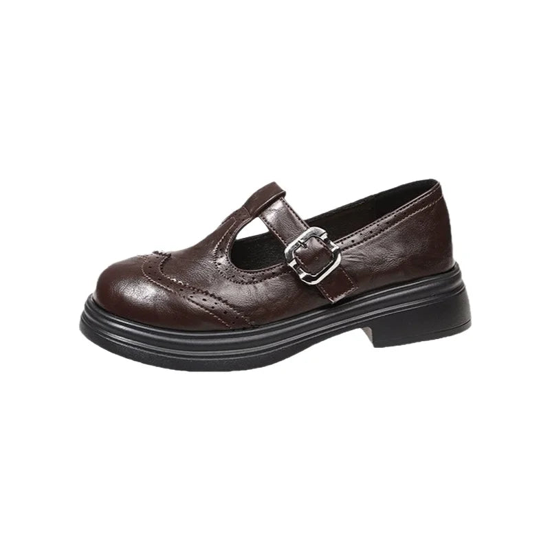 Women's Block Heel Mary Jane Loafers