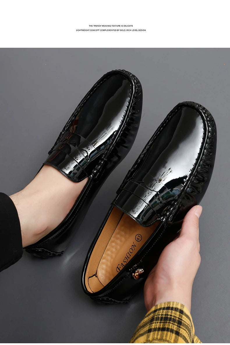 Women's Patent Leather Slip-On Loafers