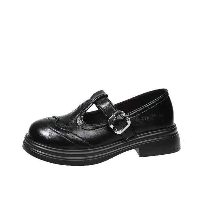 Women's Block Heel Mary Jane Loafers