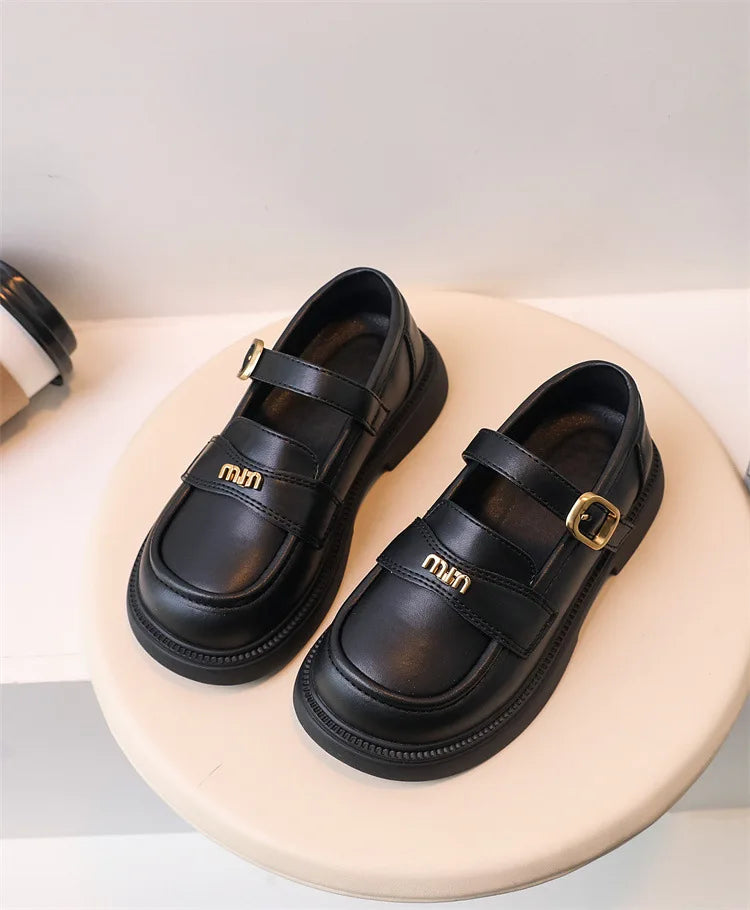 Girls' PU Leather School Loafers