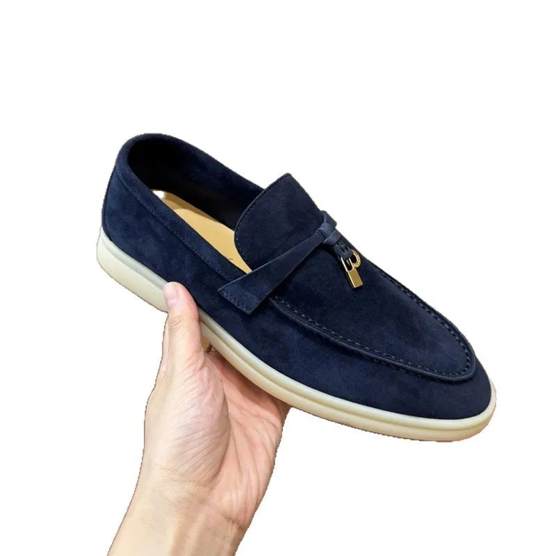 Women's Leather Tassel Slip-On Loafers
