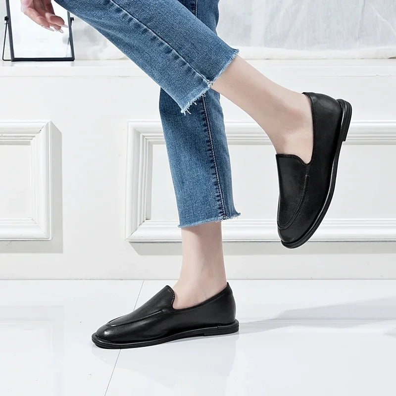 Women's Leather Mary Jane Loafers