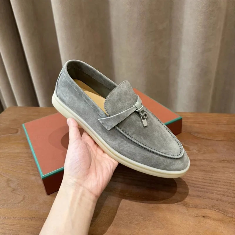 Women's Leather Tassel Slip-On Loafers