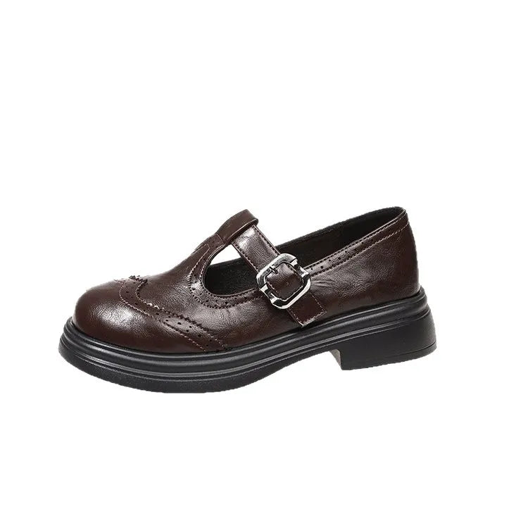 Women's Block Heel Mary Jane Loafers