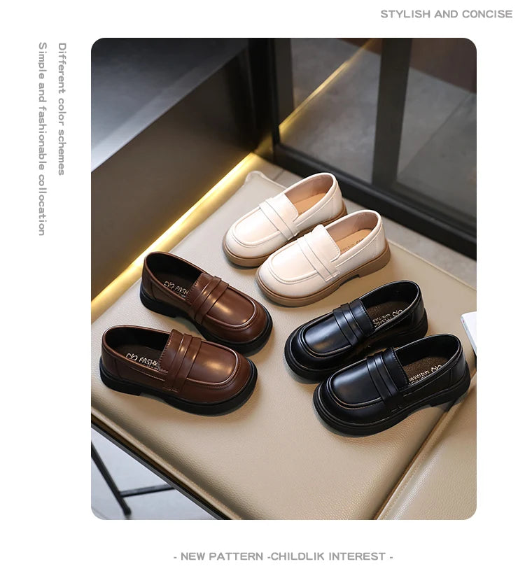 Girls' Round Toe Party Loafers