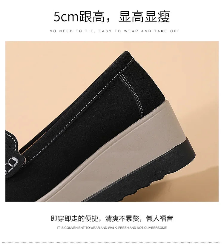 Women's Plus Size Wedge Loafers