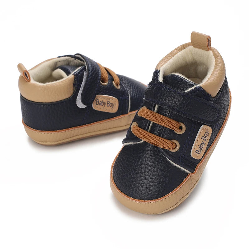 Baby Retro PU Leather First Walkers