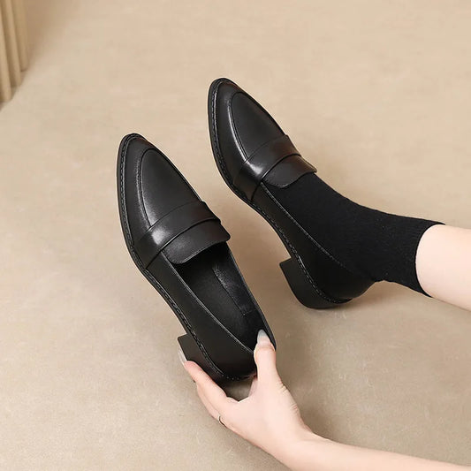 Women's Black Patent Leather Work Loafers