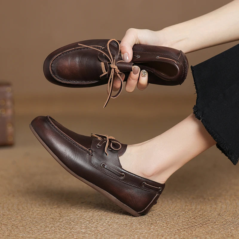 Women's Vintage Suede Leather Loafers