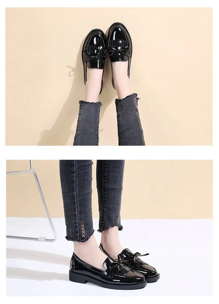 Women's Butterfly Knot Tassel Loafers