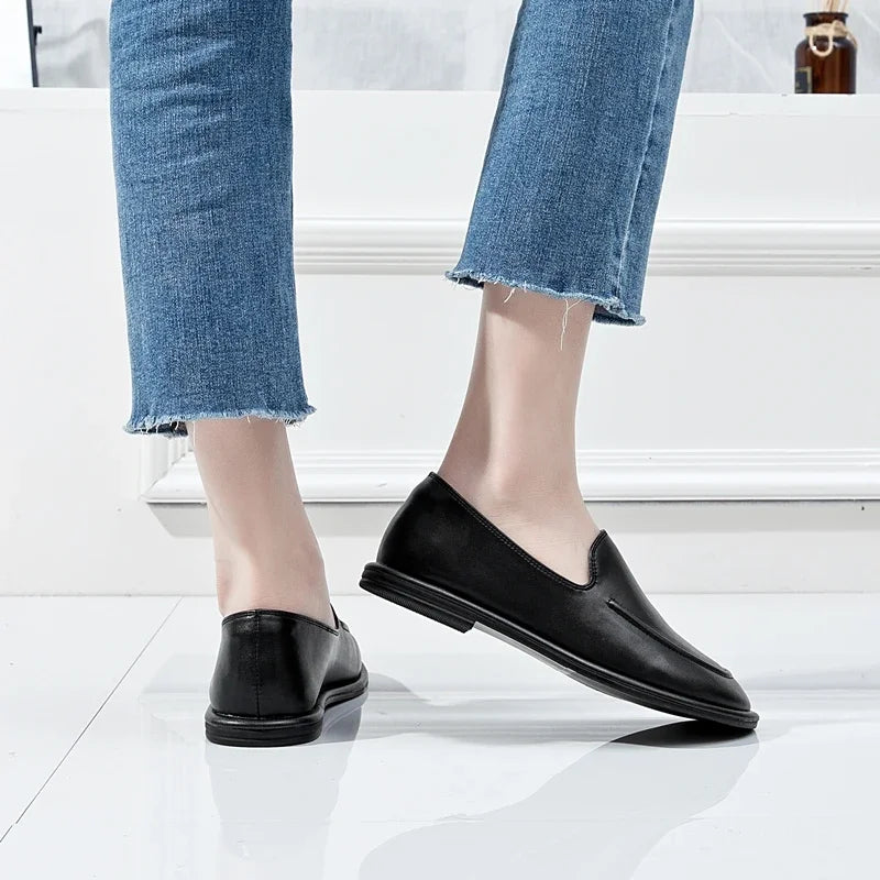 Women's Leather Mary Jane Loafers