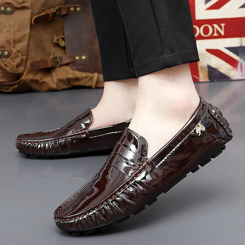 Women's Patent Leather Slip-On Loafers