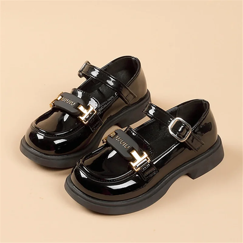 Girls' British Style Princess Loafers
