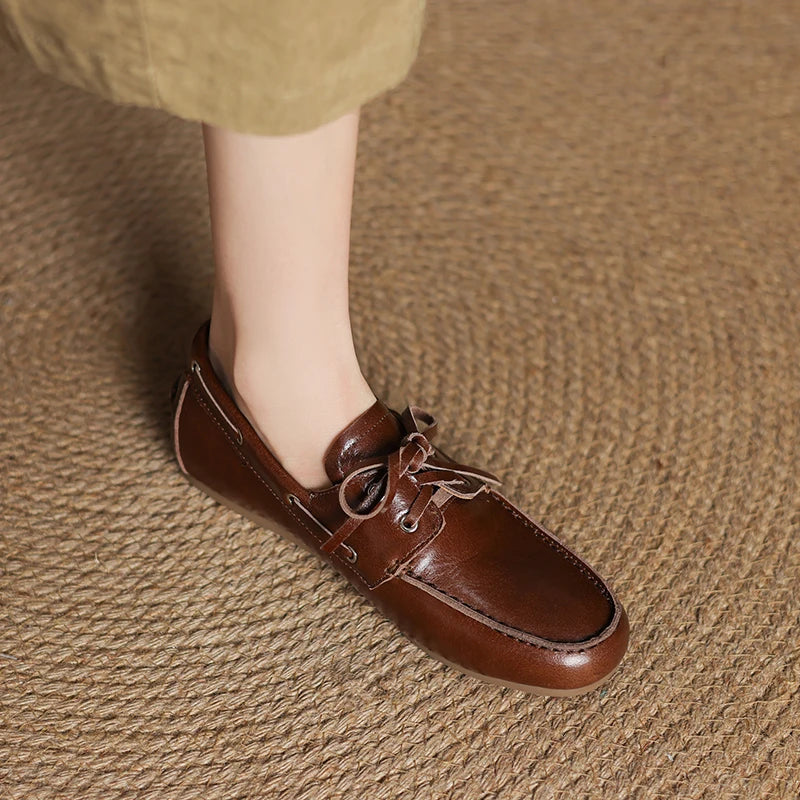 Women's Vintage Suede Leather Loafers