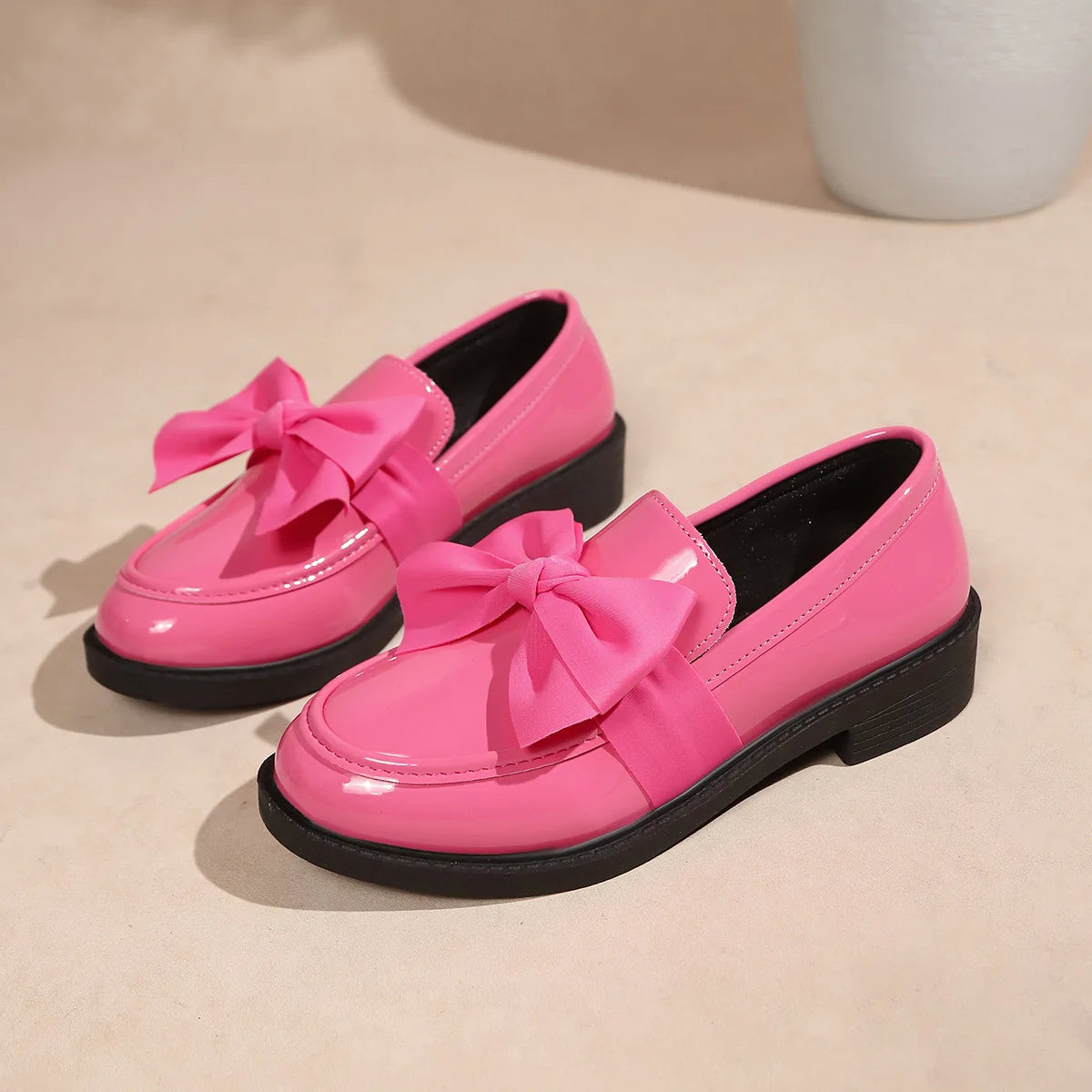 Women's Bow Platform Slip-On Loafers