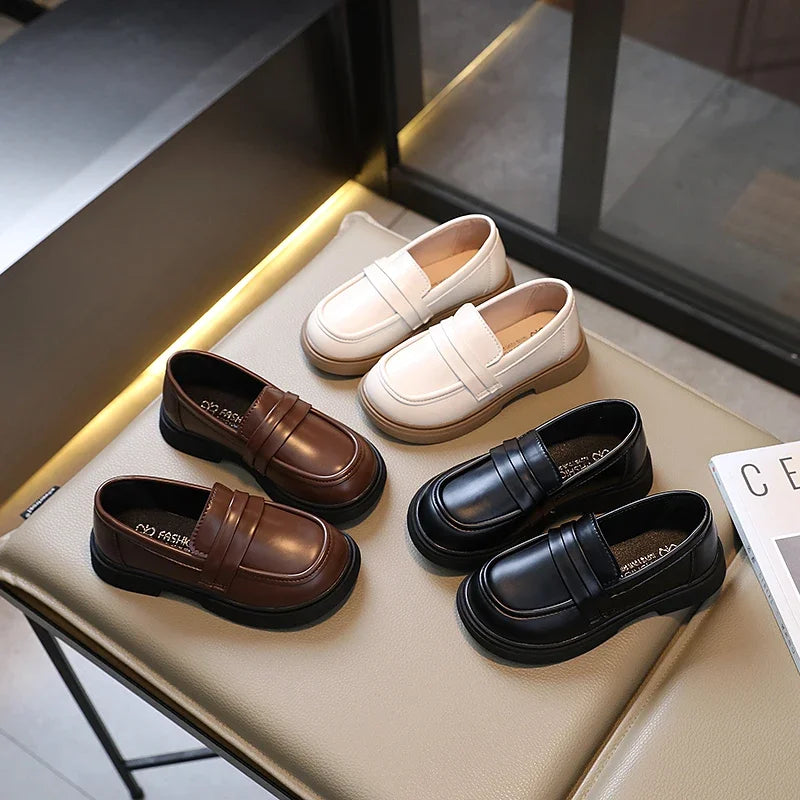 Girls' Round Toe Party Loafers