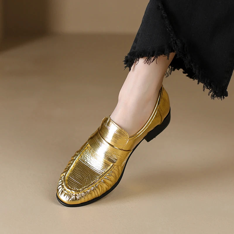 Women's Leather Slingback Loafer Flats