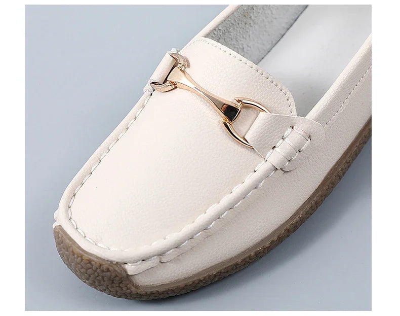 Women's Leather Boat Loafers