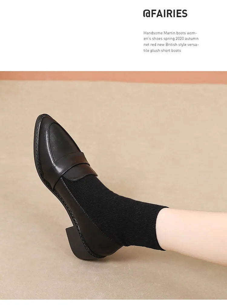 Women's Black Patent Leather Work Loafers