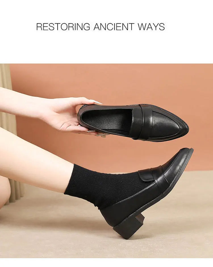 Women's Black Patent Leather Work Loafers