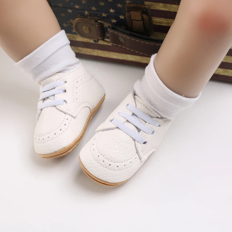 Baby Retro PU Leather First Walkers